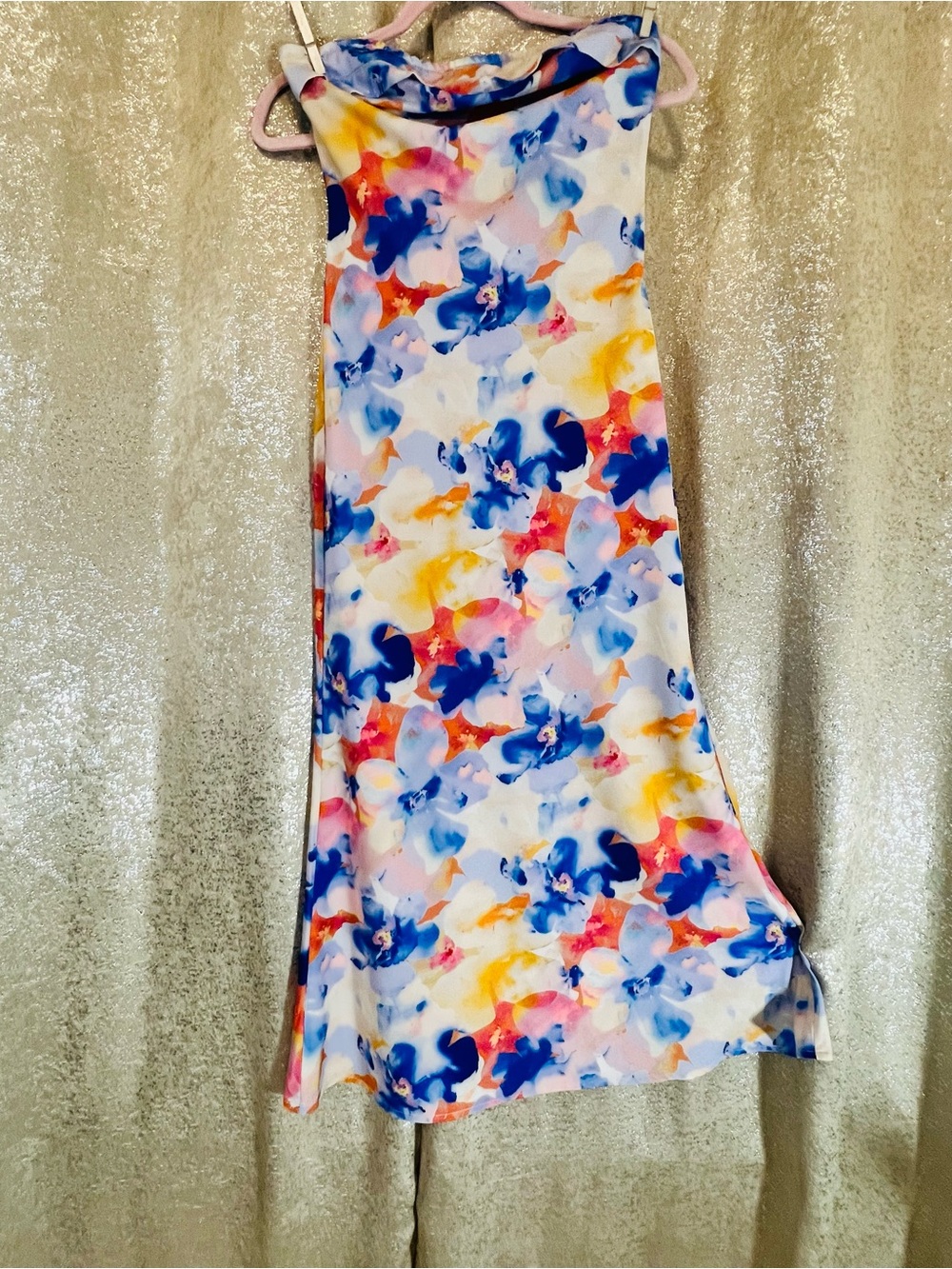 SHEIN White Multicolor Floral Maxi Dress